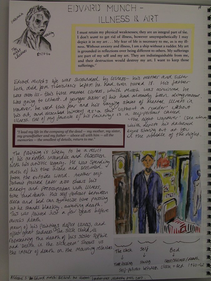 Alice Ryrie, Edvard Munch - Illness & Art, 2014/15