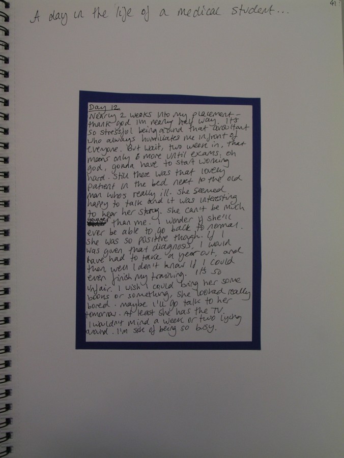 Alice Ryrie, A Day in the Life of a Medical Student..., 2014/15